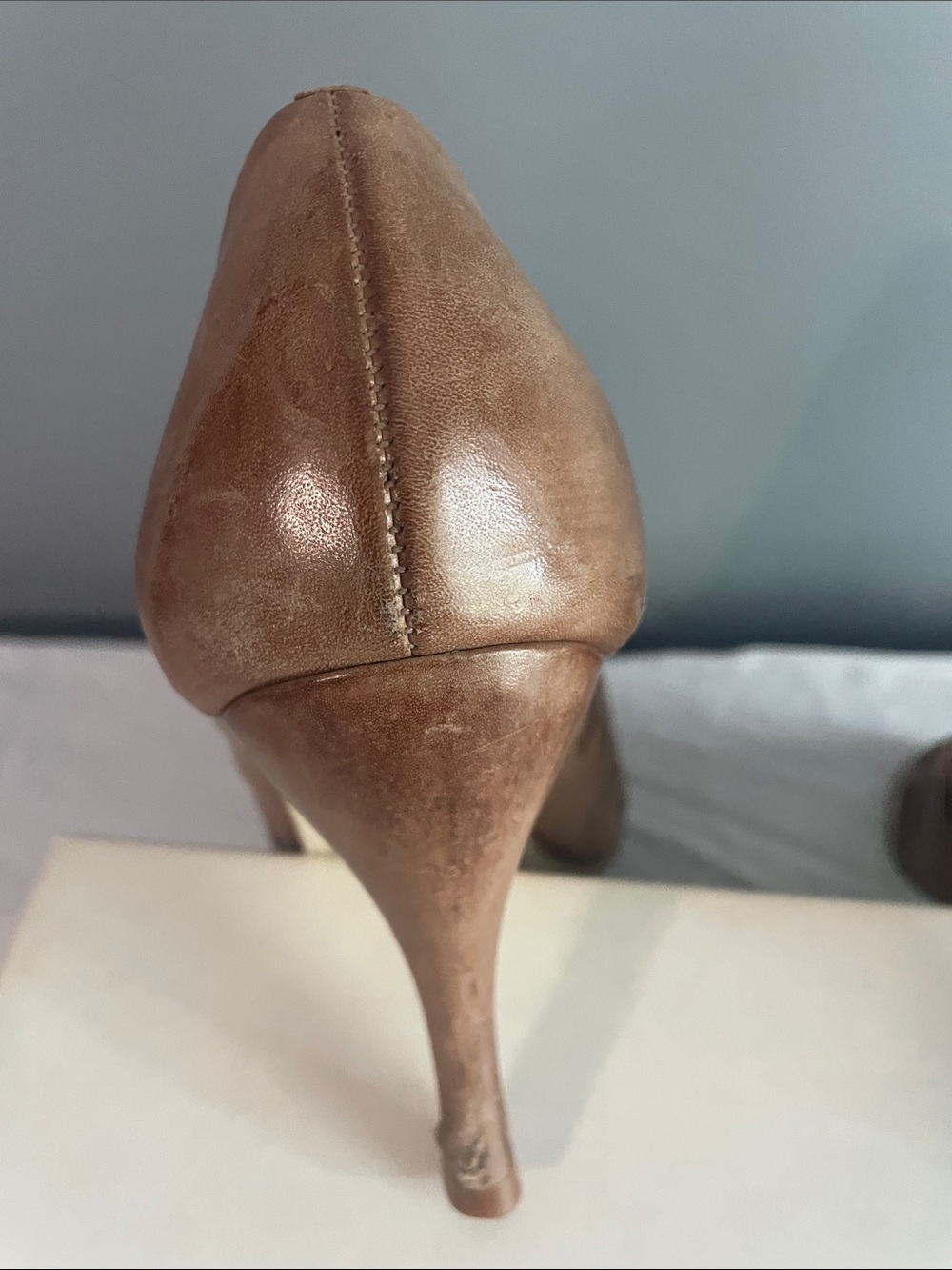 Naturalizer Brown Cutout Leather Heels - Picture 9 of 9